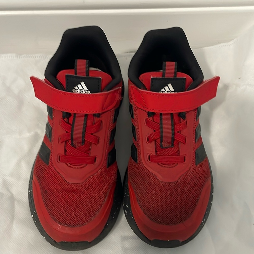 Adidas Unisex-Child X_PLR Path Elastic Lace & Strap shoes red/black size 12